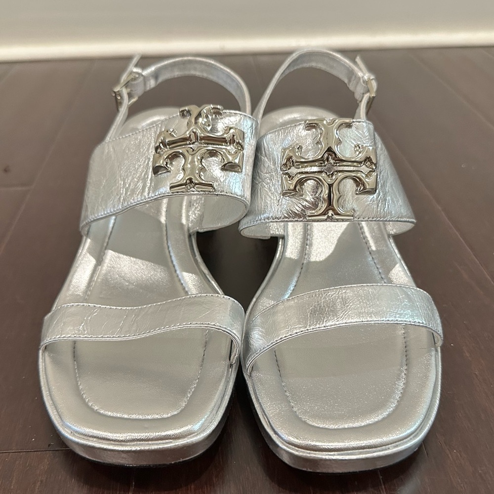 Tory Burch Silver Sandals
